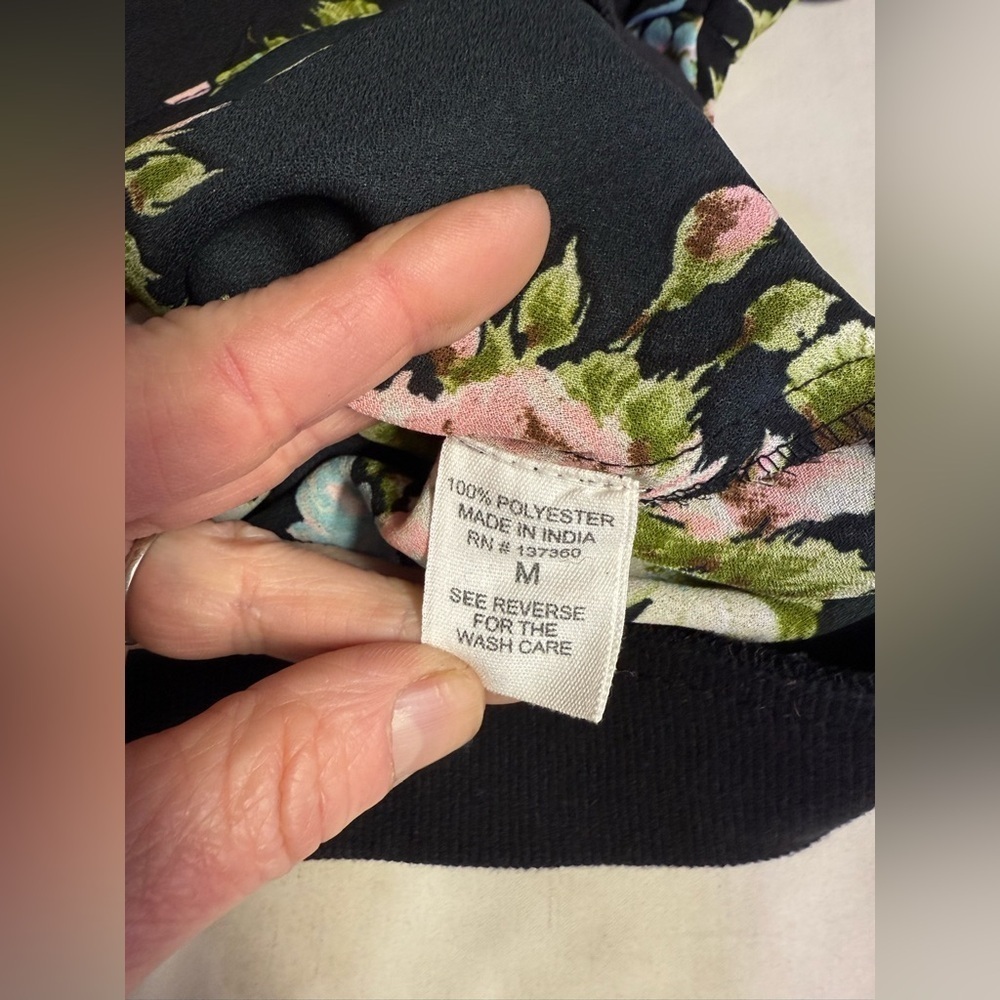 LIVE 4 TRUTH Black and Pink floral lightweight bomber jacket size M - Picture 10 of 13